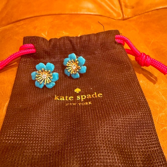 Kate Spade Turquoise Flower Earrings - Picture 1 of 2